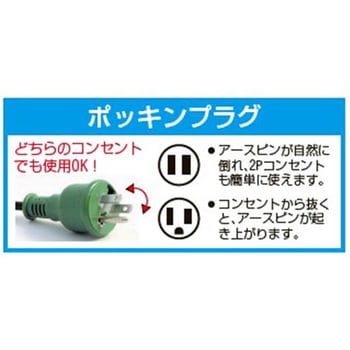 [過負荷・短絡漏電保護兼用]漏電保護プラグ(防雨型) - エスコ