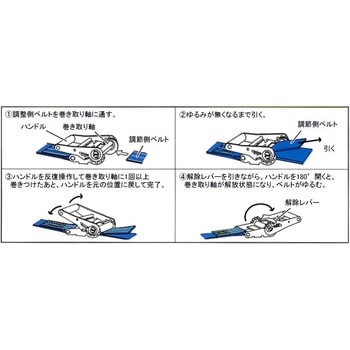 1650kg ベルト荷締機(エンドレス型) エスコ