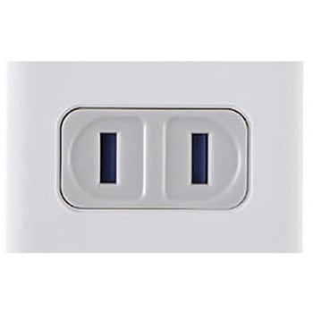 [一括スイッチ付]テーブルタップ(USB充電ポート/雷ガード付) エスコ