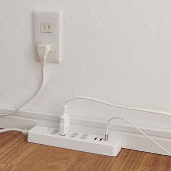 [一括スイッチ付]テーブルタップ(USB充電ポート/雷ガード付) エスコ