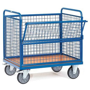 [メッシュかご付]運搬車 エスコ