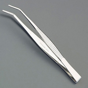 [ステンレス製]ピンセット(先曲がり) エスコ