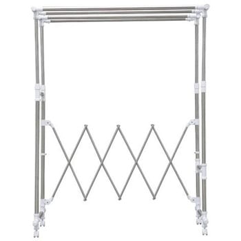 [ステンレス製]多機能物干しスタンド(キャスター付) エスコ