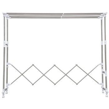 [ステンレス製]多機能物干しスタンド(キャスター付) エスコ