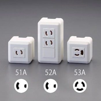 125V/15A[角形]コンセント[1口][抜止め] エスコ