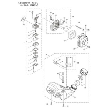 261696 BC264STD エンジン キャブレタ、燃料タンク部品 ブリーザクミタテ 1個 BIGM(丸山製作所) 【通販モノタロウ】