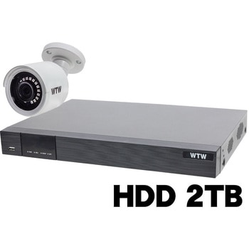 400万画素 EX-SDI 防犯カメラ カメラ1台+専用録画機セット HDD2TB WTW-DEAP708E/WTW-EHR199Y 塚本無線