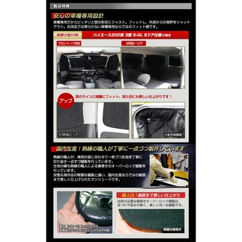 ブラックアルミサンシェード プロバックスバン NCP55/58/59 DELTA(デルタ)