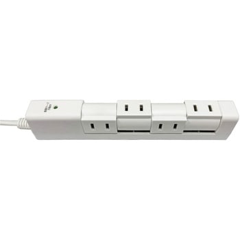 回転式電源タップ1m4個口 HIDISC