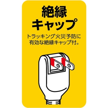電源タップ3個口ほこり防止シャッター付き HIDISC