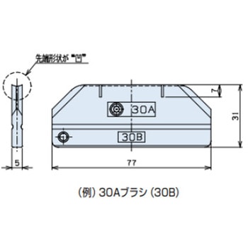 CV形 コレクタ ブラシホルダー・赤色  60Aブラシ PROTERIAL(プロテリアル)