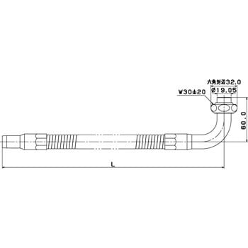 フレキノズル(W30 山20用) カクダイ 吐水口・ノズル 【通販モノタロウ】