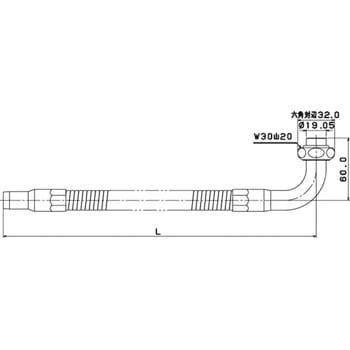 フレキノズル(W30 山20用) カクダイ 吐水口・ノズル 【通販モノタロウ】