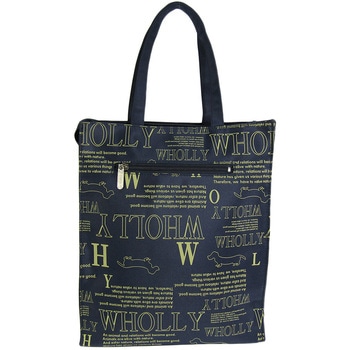 ドッグプリント紙袋型手提げバッグ WHOLLY