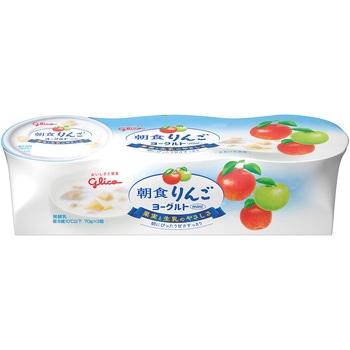 [冷蔵]朝食りんごヨーグルト 70g×3 江崎グリコ