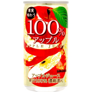 果実味わう100%アップルジュース 190g サンガリア