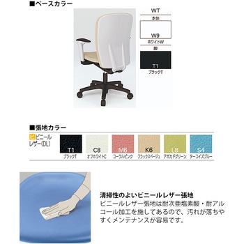 リエットRチェア ローバック 固定肘付 ビニールレザー  <配送時組立サービス付> イトーキ