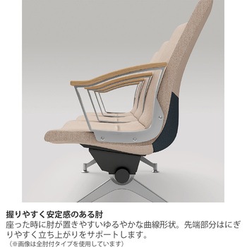 ウェイティングSL 4連 中間肘付<配送時組立サービス付> イトーキ