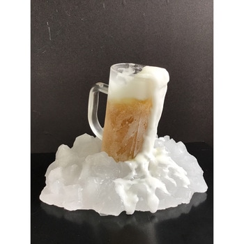 食品サンプル 「氷台付冷え冷えビール」 いわさき