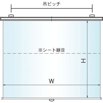 飛沫防止シート ロールスクリーン巻取りタイプ 馬印 その他防災用品