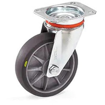 [ESD]キャスター(自在/TPEタイヤ/ブレーキ付) エスコ