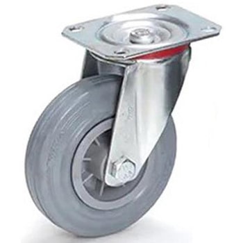 金具付キャスター(自在/ゴムタイヤ) エスコ