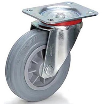 金具付キャスター(自在/ゴムタイヤ) - エスコ