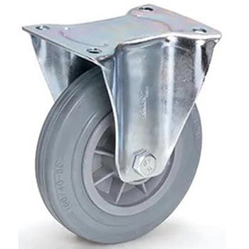 金具付キャスター(固定/ゴムタイヤ) - エスコ