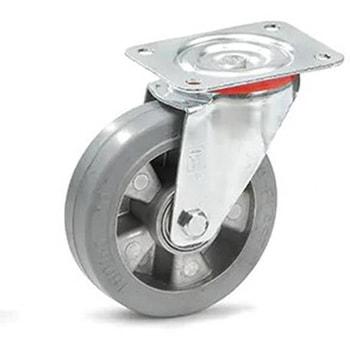 金具付キャスター(弾性タイヤ) エスコ