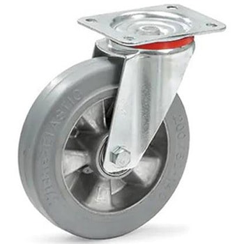 金具付キャスター(弾性タイヤ) エスコ