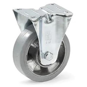 金具付キャスター(固定金具/弾性タイヤ) エスコ