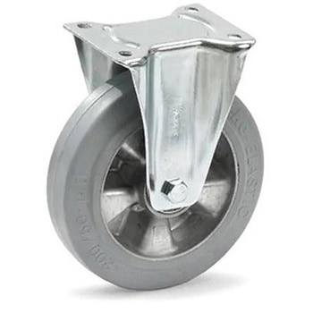 金具付キャスター(固定金具/弾性タイヤ) エスコ