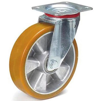 金具付キャスター(ポリウレタンタイヤ) エスコ