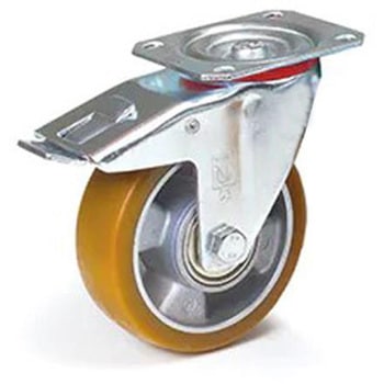 金具付キャスター(ポリウレタンタイヤ) エスコ