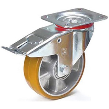 金具付キャスター(ポリウレタンタイヤ) エスコ