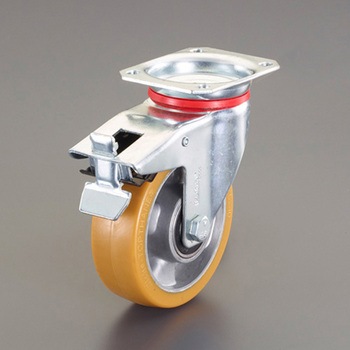 金具付キャスター(ポリウレタンタイヤ) エスコ