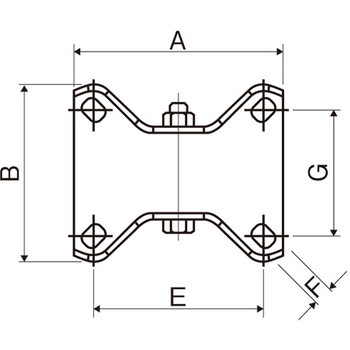 金具付キャスター(ポリウレタンタイヤ) エスコ