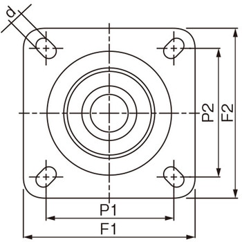金具付キャスター - エスコ