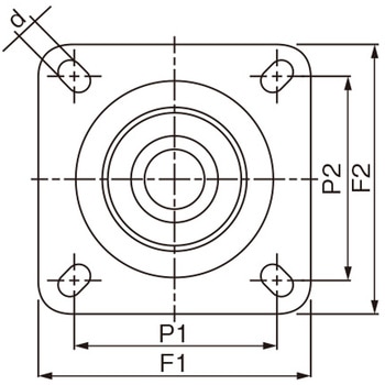 金具付キャスター - エスコ
