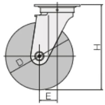 金具付キャスター - エスコ