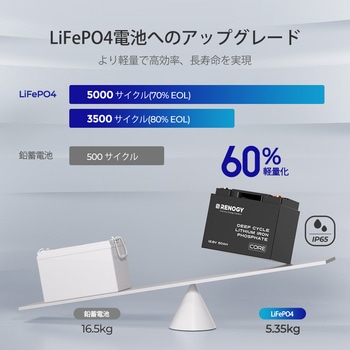 リン酸鉄リチウムイオンバッテリー RENOGY JAPAN
