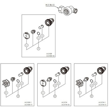 A-3109-1 �t�~�ٕt���ʒ��ߐ� INAX(LIXIL) 70385415