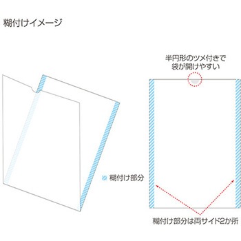 プリンタ薬袋 ツメ付 無地(印刷無し) 金鵄製作所