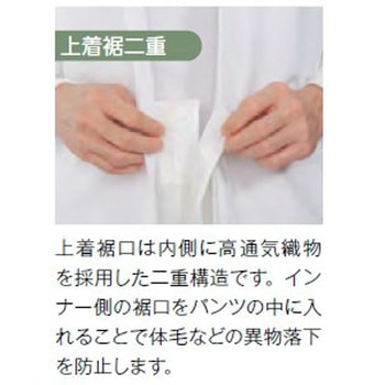 異物混入対策上着 JK274Cシリーズ 東洋リントフリー