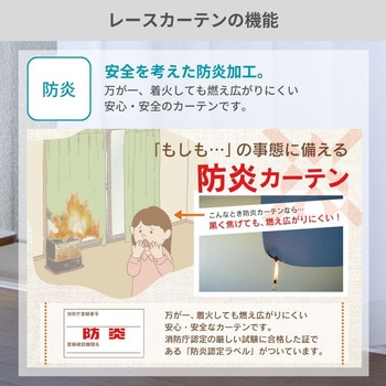 【レース付きセットカーテン】 1級遮光 防炎 16色展開 無地 ミラー 省エネ UVカット ベルーイセット ユニベール