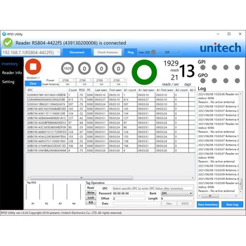 RS804 1W出力4アンテナポート固定型UHF帯RFIDリーダー unitech