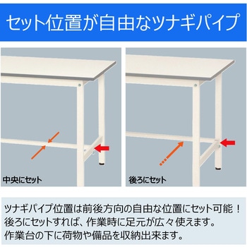 軽量作業台/耐荷重150kg_色彩テーブル_固定式H740_ワークテーブル150シリーズ 山金工業