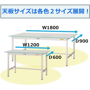 軽量作業台/耐荷重150kg_色彩テーブル_固定式H740_ワークテーブル150シリーズ 山金工業