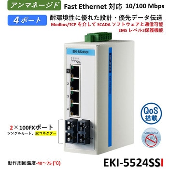 非管理型・産業用イーサネットスイッチ 広範囲温度対応：EKI-5500シリーズ Advantech(アドバンテック)