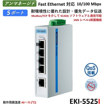非管理型・産業用イーサネットスイッチ 広範囲温度対応：EKI-5500シリーズ Advantech(アドバンテック)